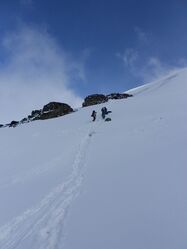 Фото 26. Первая веревка на спуске с пер.ОПТЭ.
