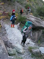 Даже и не знаю, как бы мы преодолели этот мост через Сугран, если бы не пластиковые ботинки.