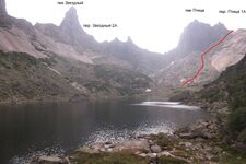 Перевал Птица 1А, со стороны озера Горных Духов.