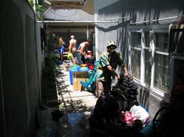 Наша общая "малина" в Душанбе, где мы ждали оформления пропусков и готовились к выходу.