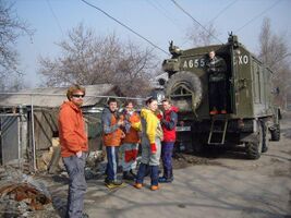 Рис. 1. Выезжаем в горы из Алма-аты.