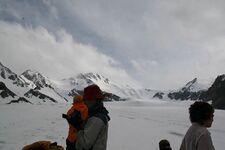 на леднике Сатпаева