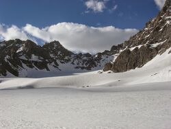 Перевал Черноморец со стороны спуска