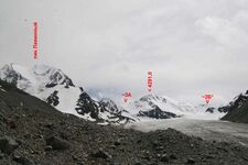 вид с лед. Сатпаева в сторону пика 4291,0