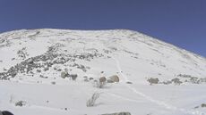 Склон пер. Перевальный со стороны озера Крепкое.