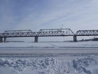 Ж/Д мост через р. Обь возле г. Камень-на-Оби