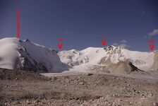 Вид на вершину 4127 с "синей звёздочки"